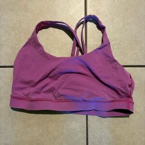 Lululemon Women's 12 Pink Sports Bra Athletic Training